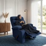 ⁦كرسي استرخاء دياموند كحلي مع وضعية سرير - MK7⁩ - الصورة ⁦5⁩