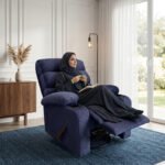 ⁦كرسي استرخاء دياموند أزرق ملكي مع وضعية سرير - MK7⁩ - الصورة ⁦5⁩