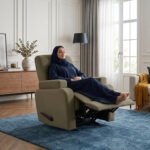 ⁦كرسي استرخاء لازورد بني مع وضعية سرير - MK4⁩ - الصورة ⁦5⁩