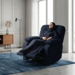 ⁦كرسي استرخاء روكو كحلي مع وضعية سرير - MK2⁩ - الصورة ⁦5⁩