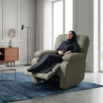 ⁦كرسي استرخاء روكو شانيل رمادي مع وضعية سرير - MK2⁩ - الصورة ⁦5⁩