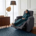 ⁦كرسي استرخاء ميديكال ريلاكس شانيل رمادي غامق مع وضعية سرير - MK3⁩ - الصورة ⁦5⁩