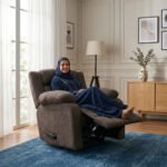 ⁦كرسي استرخاء سلطان بني غامق مع وضعية سرير - MK5⁩ - الصورة ⁦5⁩