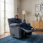 ⁦كرسي استرخاء سلطان رمادي مع وضعية سرير - MK5⁩ - الصورة ⁦5⁩