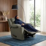 ⁦كرسي استرخاء فليكس مميز مع حامل أكواب - زيتي - MK10⁩ - الصورة ⁦5⁩