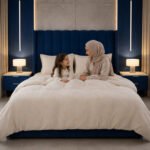 ⁦مفرش سرير بريميوم فاخر 10 قطع – مايكروفايبر ناعم بتصميم ملكي راقي⁩ - الصورة ⁦3⁩
