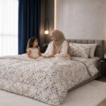 ⁦مفرش سرير تركي فاخر 12 قطعة – قطن ناعم بتصميم هندسي عصري⁩ - الصورة ⁦3⁩