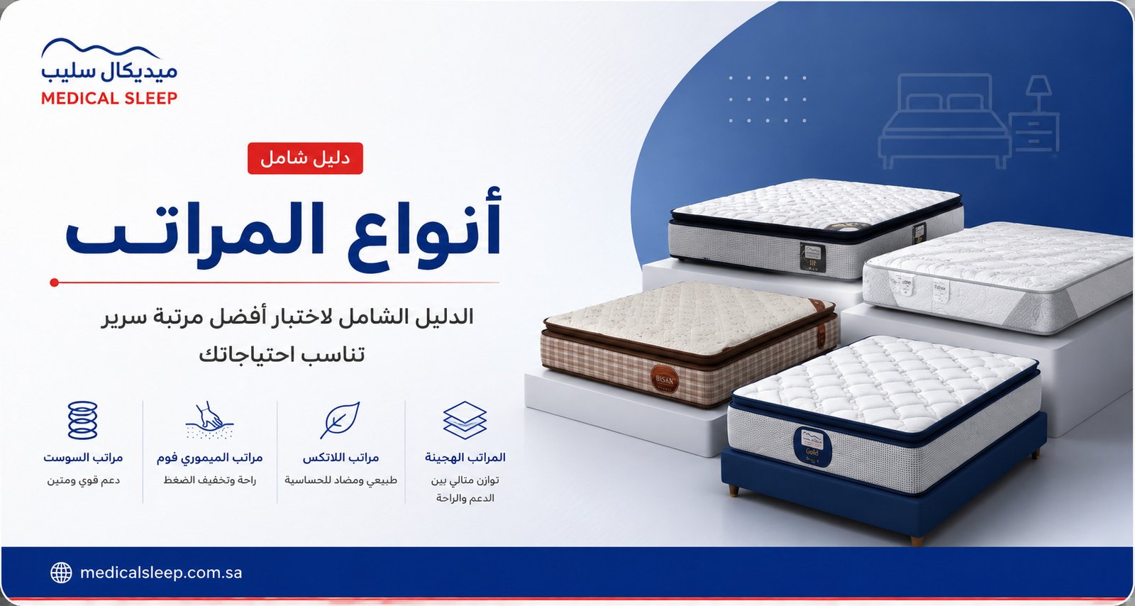أنواع المراتب: الدليل الشامل لاختيار أفضل مرتبة سرير تناسب احتياجاتك